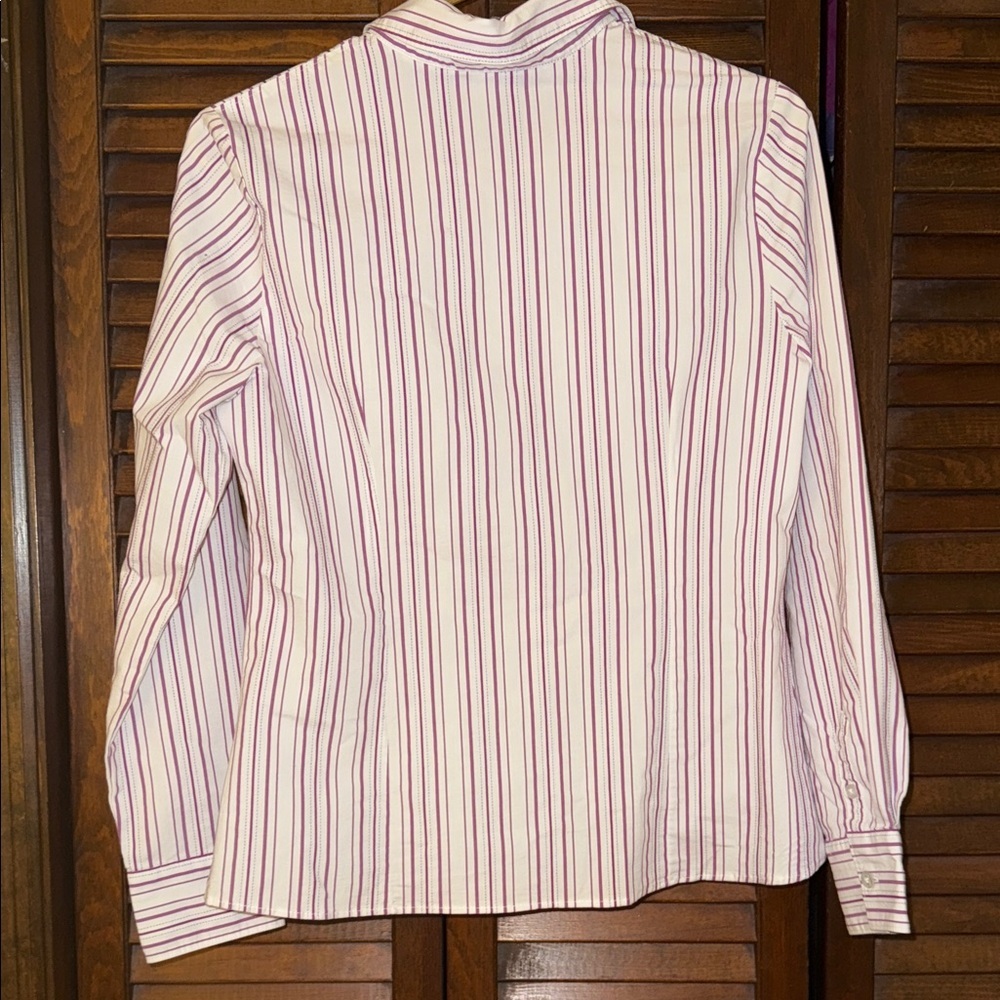 George Women’s Striped Button Down Shirt - Picture 7 of 8